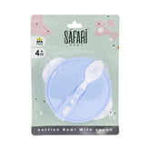 Safari suction bowl with spoon safari +4M(S702)